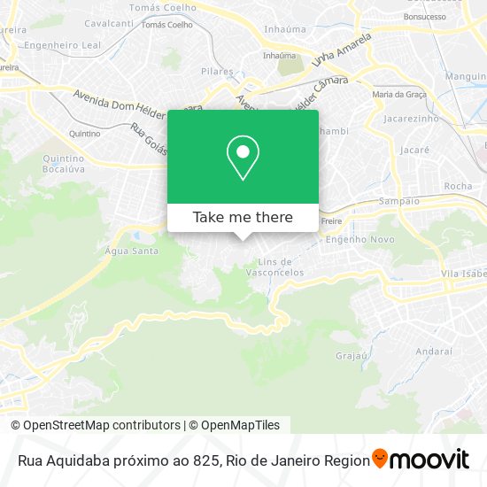 Mapa Rua Aquidaba próximo ao 825