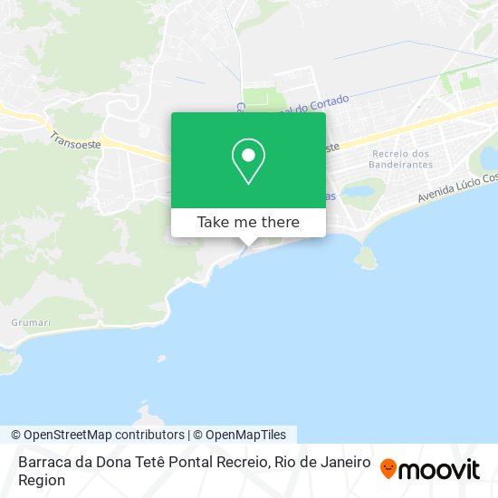 Barraca da Dona Tetê Pontal Recreio map