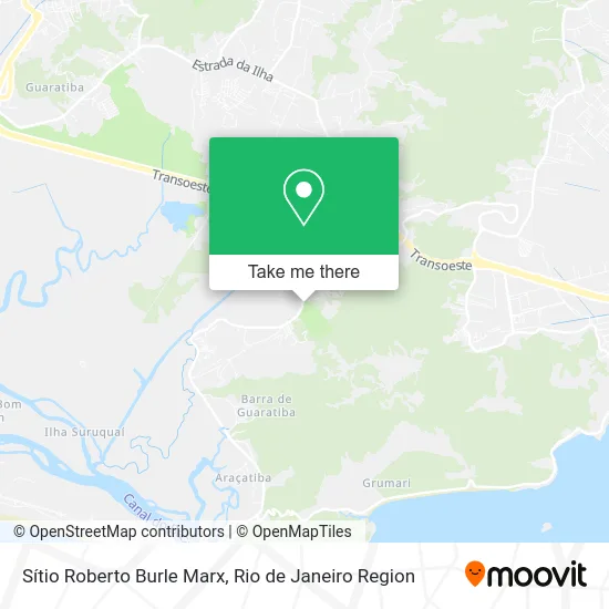 Sítio Roberto Burle Marx map