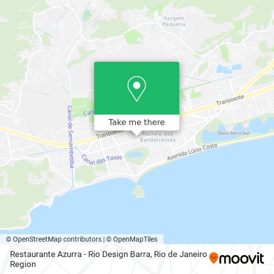 Mapa Restaurante Azurra - Rio Design Barra