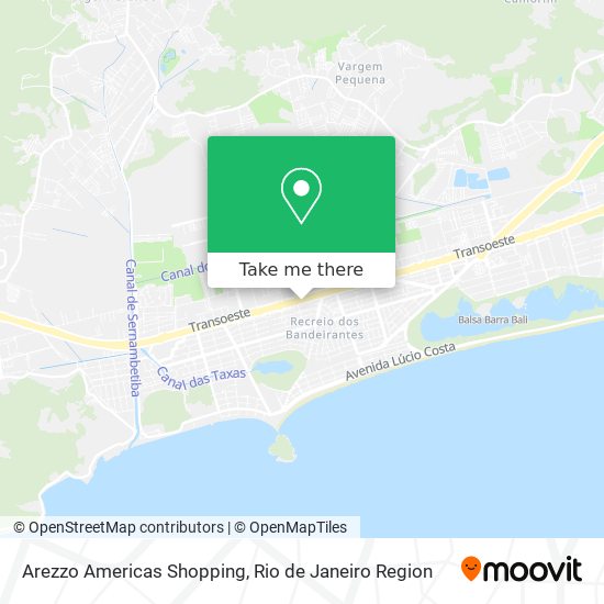 Arezzo Americas Shopping map