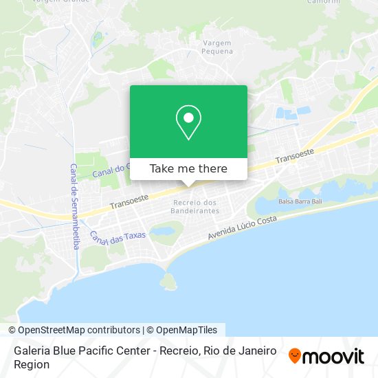 Galeria Blue Pacific Center - Recreio map