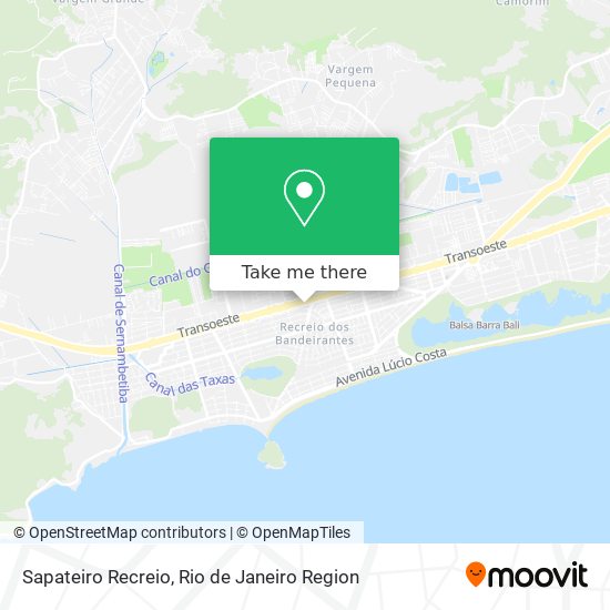 Mapa Sapateiro Recreio