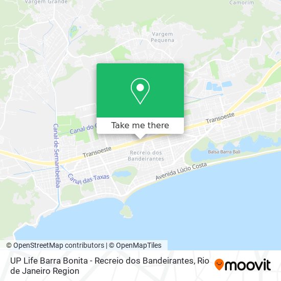 Mapa UP Life Barra Bonita - Recreio dos Bandeirantes