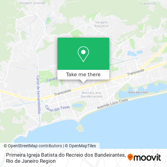 Mapa Primeira Igreja Batista do Recreio dos Bandeirantes