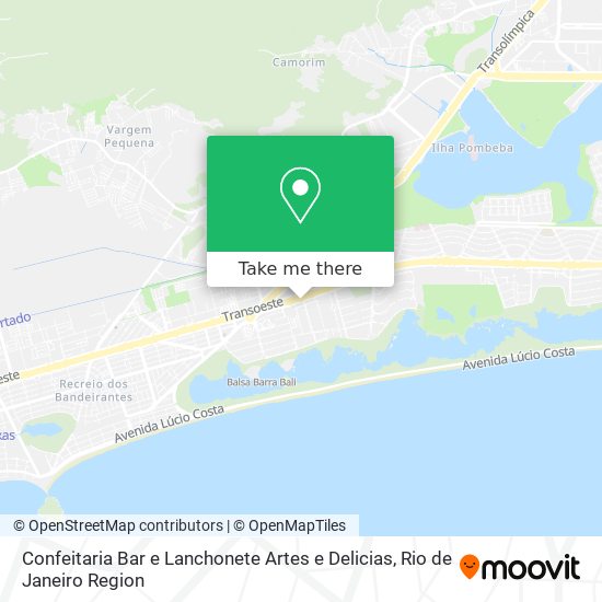 Mapa Confeitaria Bar e Lanchonete Artes e Delicias
