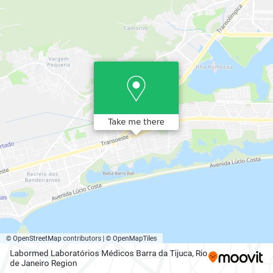 Mapa Labormed Laboratórios Médicos Barra da Tijuca