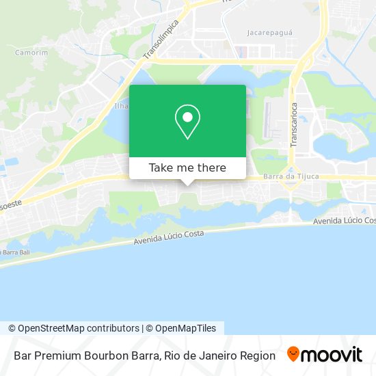 Mapa Bar Premium Bourbon Barra