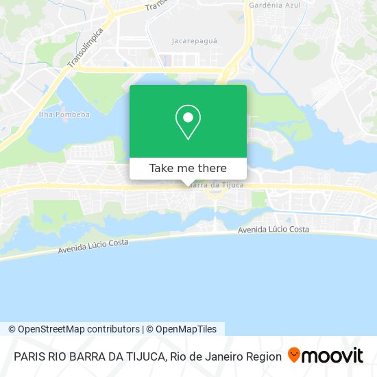 PARIS RIO BARRA DA TIJUCA map