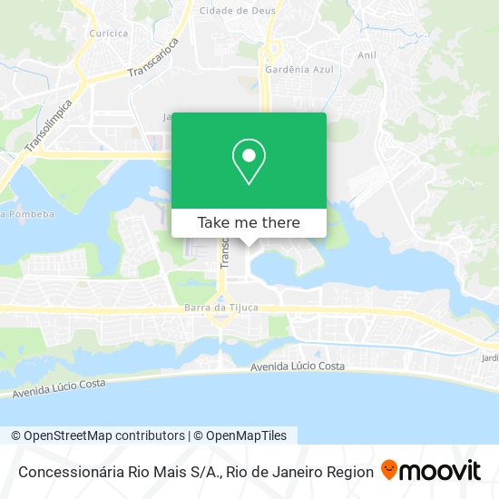 Mapa Concessionária Rio Mais S/A.