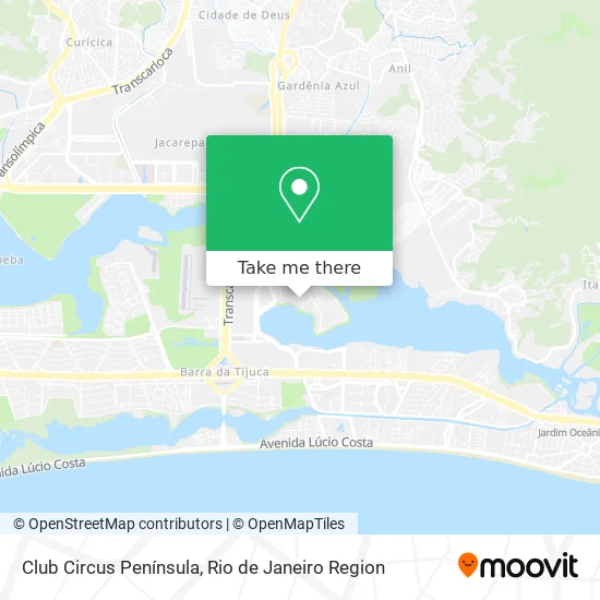 Club Circus Península map