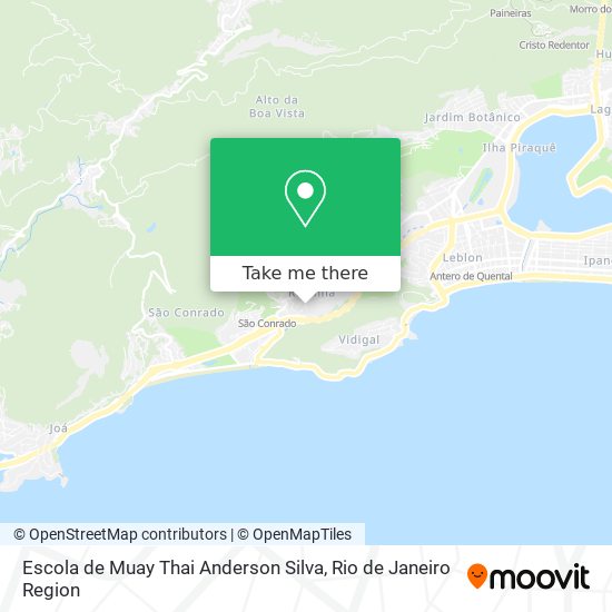 Mapa Escola de Muay Thai Anderson Silva