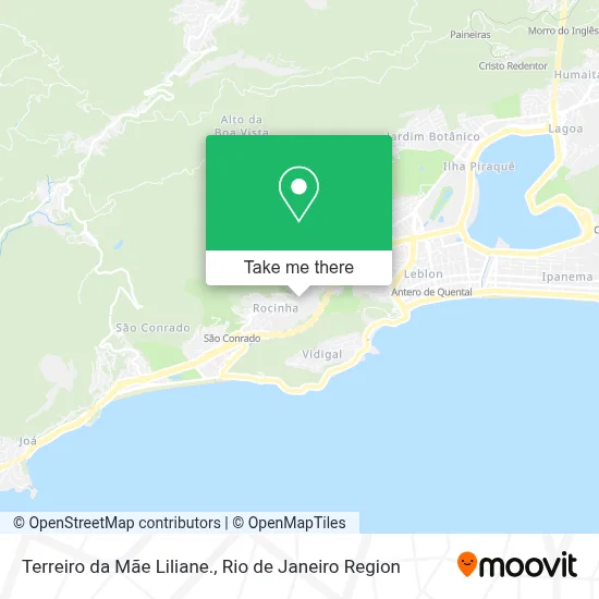 Terreiro da Mãe Liliane. map