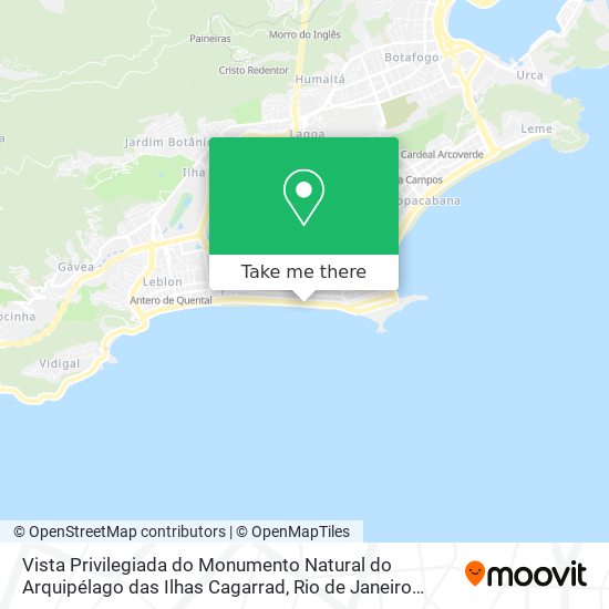 Mapa Vista Privilegiada do Monumento Natural do Arquipélago das Ilhas Cagarrad