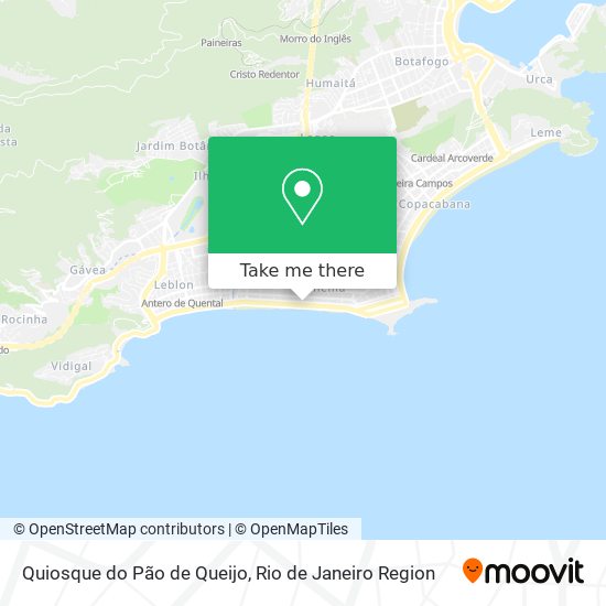 Mapa Quiosque do Pão de Queijo