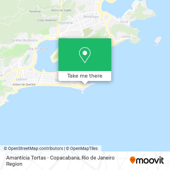 Amantícia Tortas - Copacabana map