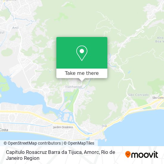 Capítulo Rosacruz Barra da Tijuca, Amorc map