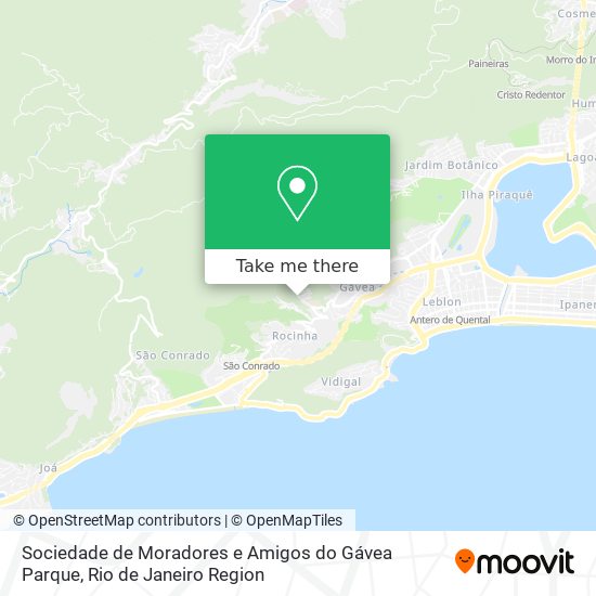 Mapa Sociedade de Moradores e Amigos do Gávea Parque