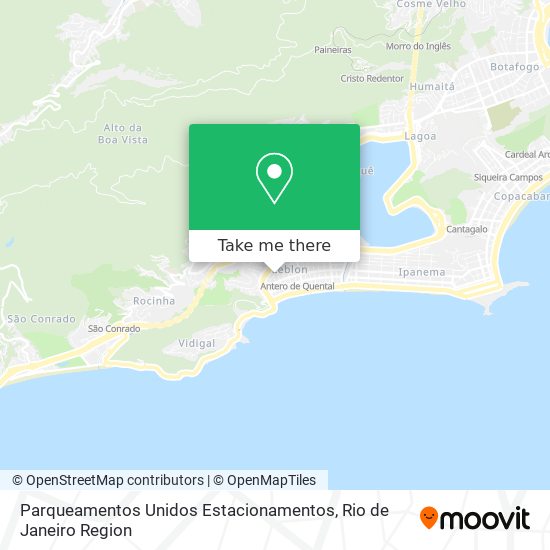 Mapa Parqueamentos Unidos Estacionamentos