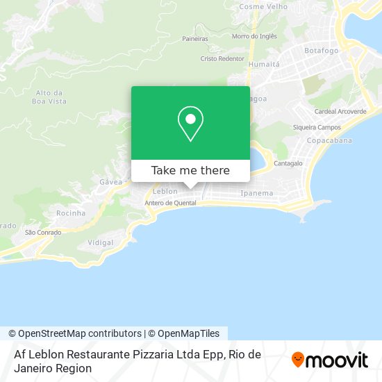 Mapa Af Leblon Restaurante Pizzaria Ltda Epp