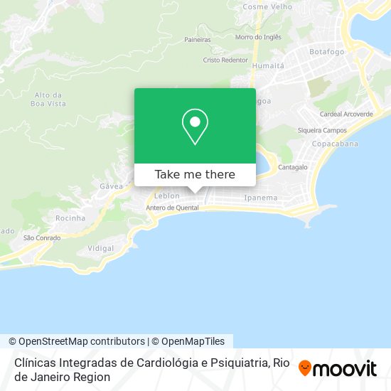 Clínicas Integradas de Cardiológia e Psiquiatria map