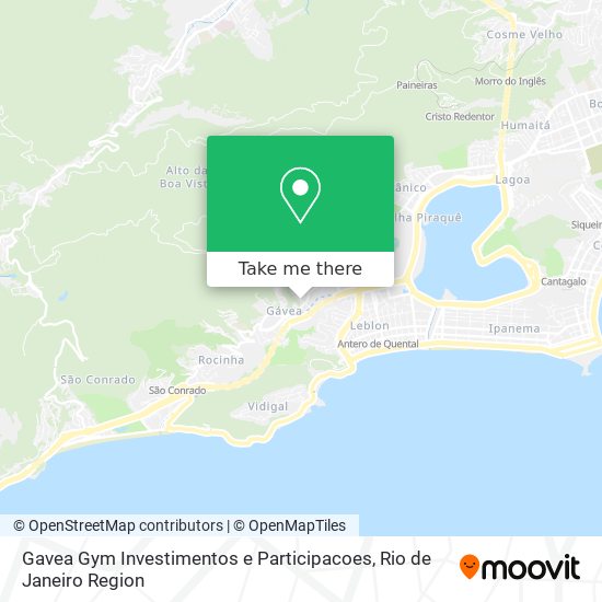Mapa Gavea Gym Investimentos e Participacoes