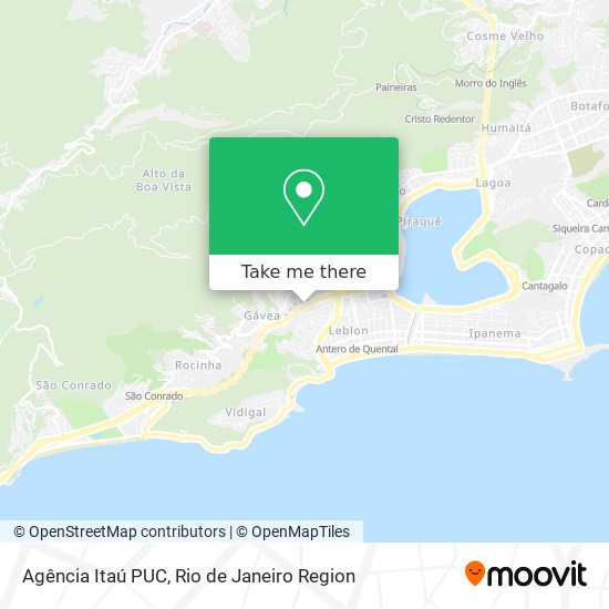 Agência Itaú PUC map