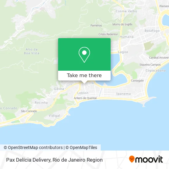 Pax Delícia Delivery map
