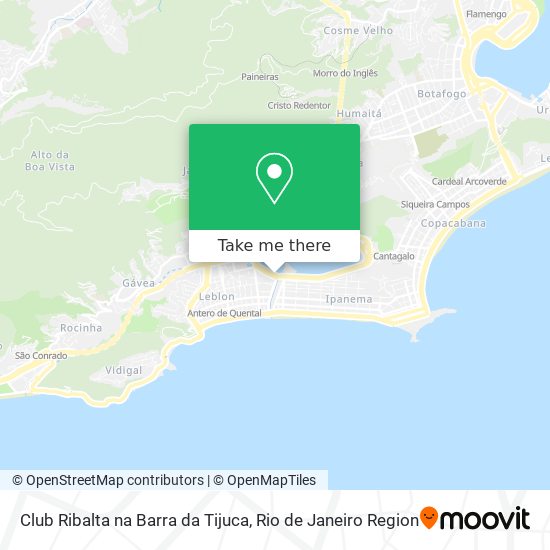 Mapa Club Ribalta na Barra da Tijuca