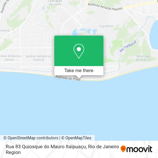 Rua 83 Quiosque do Mauro Itaipuaçu map