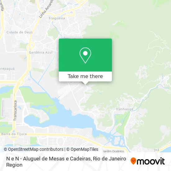 N e N - Aluguel de Mesas e Cadeiras map