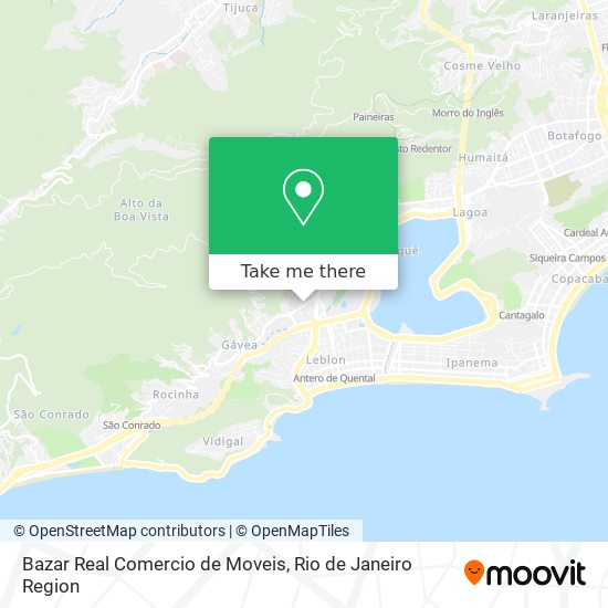 Mapa Bazar Real Comercio de Moveis