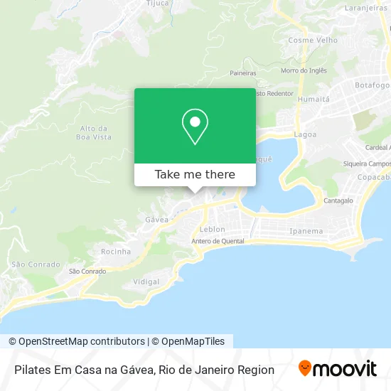 Pilates Em Casa na Gávea map