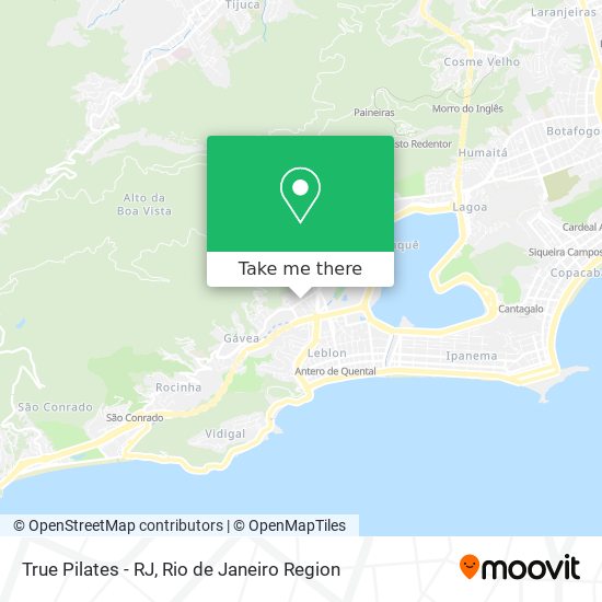 Mapa True Pilates - RJ
