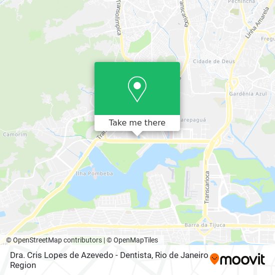 Mapa Dra. Cris Lopes de Azevedo - Dentista