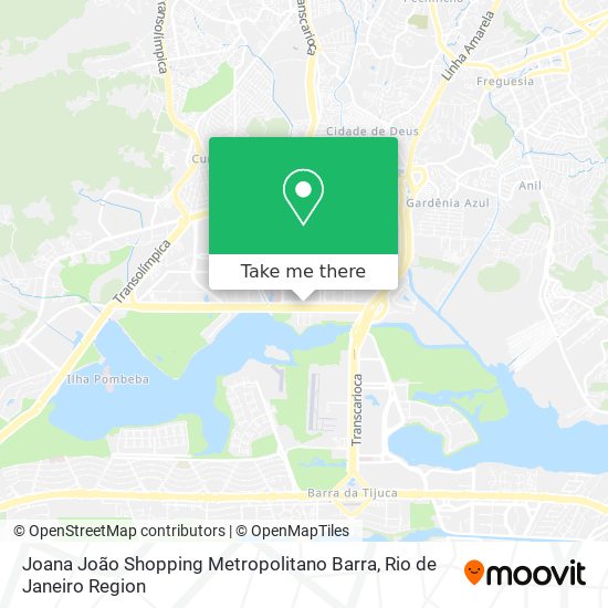 Mapa Joana João Shopping Metropolitano Barra