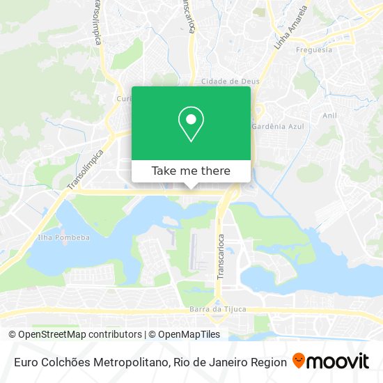 Mapa Euro Colchões Metropolitano