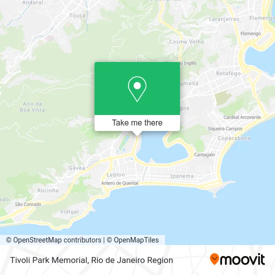 Tivoli Park Memorial map