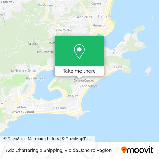 Mapa Ada Chartering e Shipping