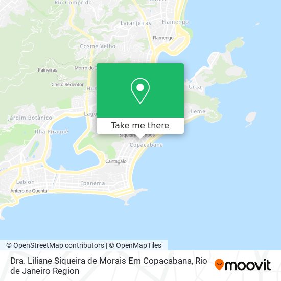 Dra. Liliane Siqueira de Morais Em Copacabana map