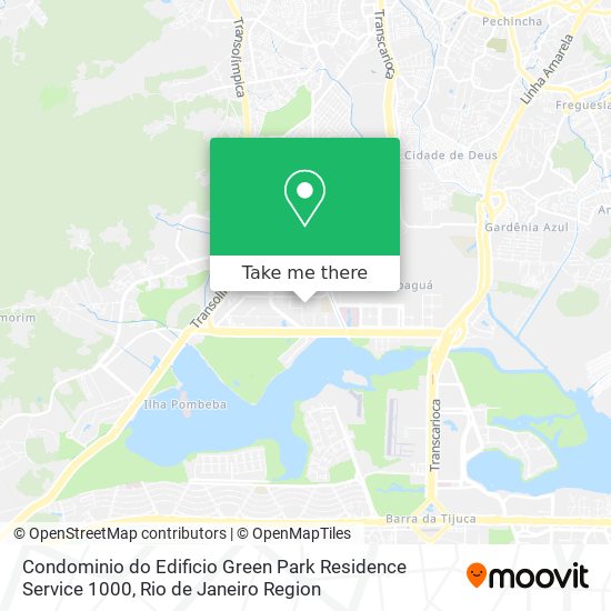 Mapa Condominio do Edificio Green Park Residence Service 1000