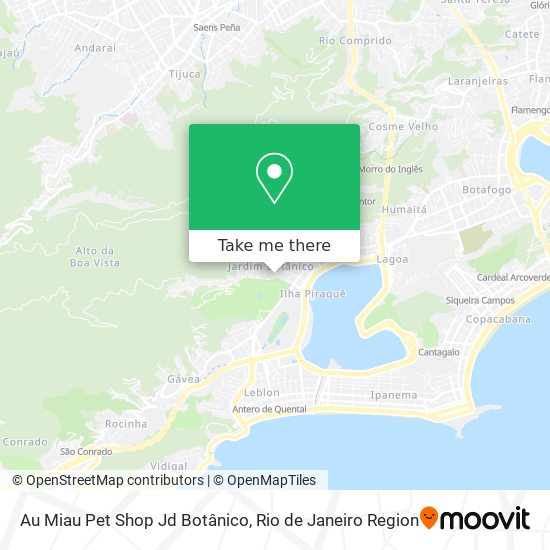 Mapa Au Miau Pet Shop Jd Botânico