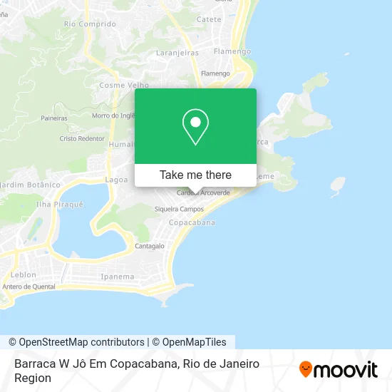 Barraca W Jô Em Copacabana map