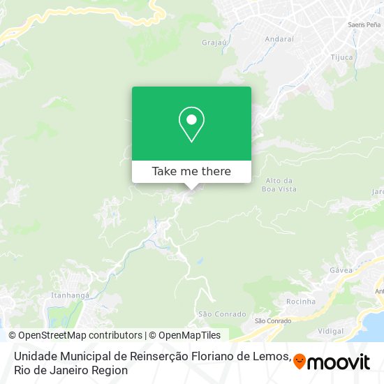 Mapa Unidade Municipal de Reinserção Floriano de Lemos