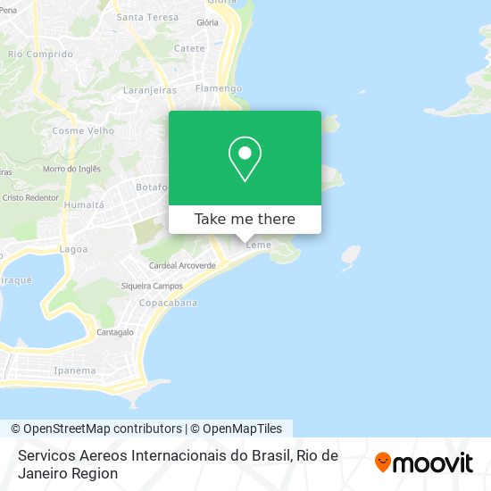 Mapa Servicos Aereos Internacionais do Brasil