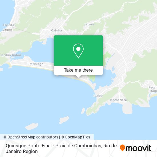 Quiosque Ponto Final - Praia de Camboinhas map