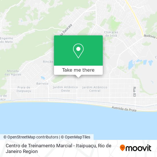 Mapa Centro de Treinamento Marcial - Itaipuaçu