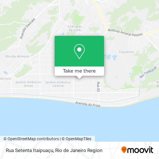 Mapa Rua Setenta Itaipuaçu