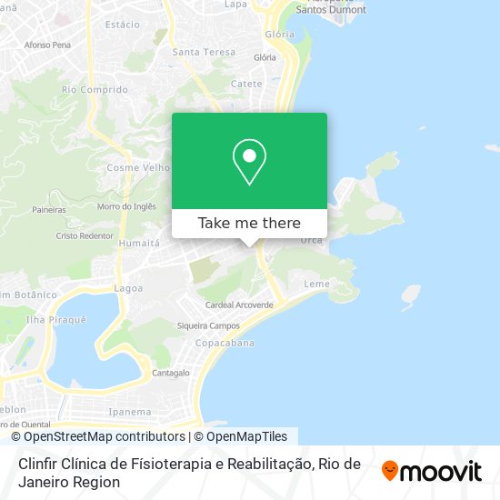 Mapa Clinfir Clínica de Físioterapia e Reabilitação