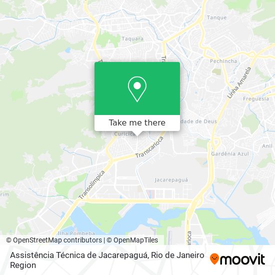 Mapa Assistência Técnica de Jacarepaguá